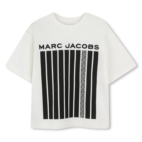 Boys White Barcode T-Shirt