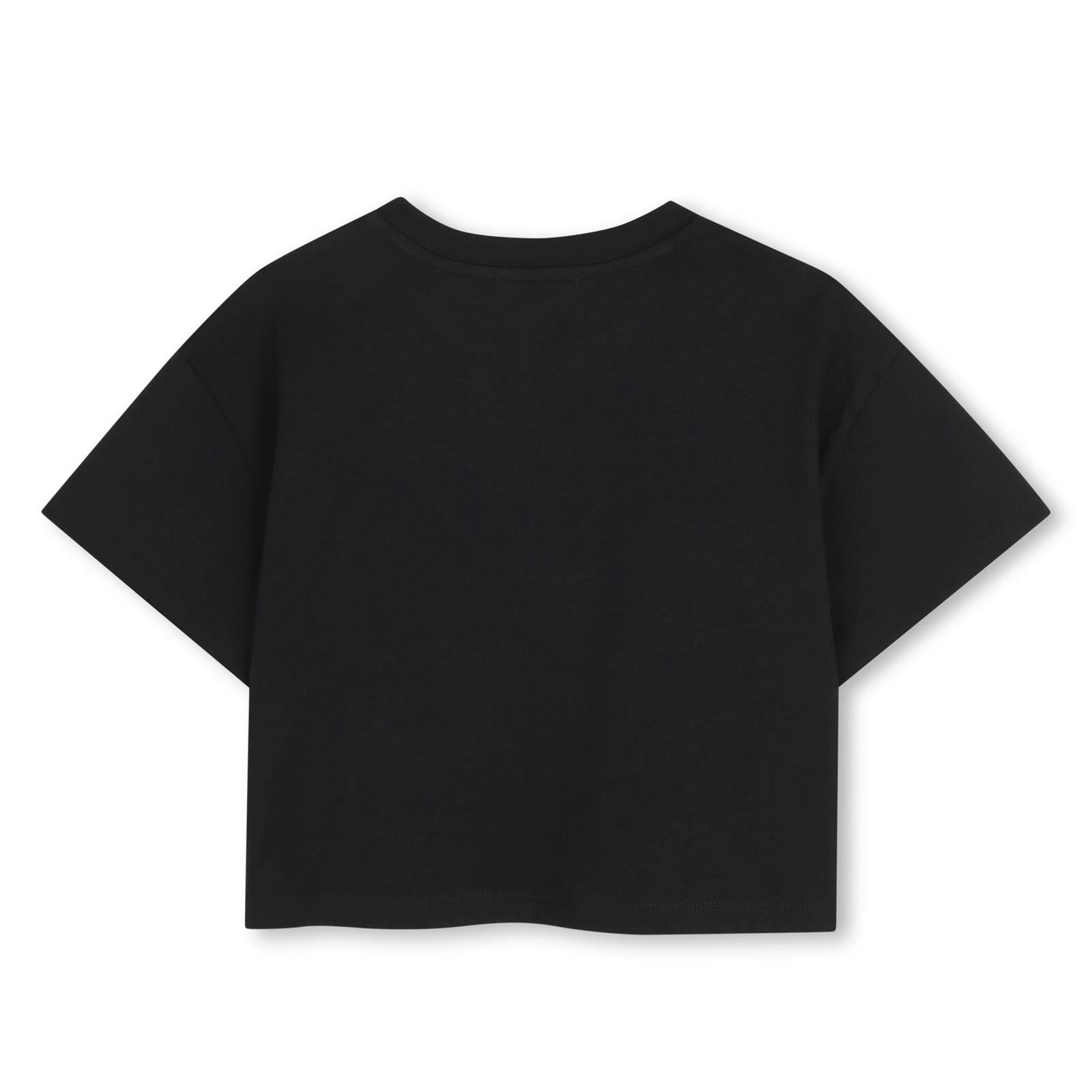 Marc Jacobs Girls Black Flower T-Shirt