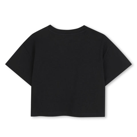 Marc Jacobs Girls Black Flower T-Shirt