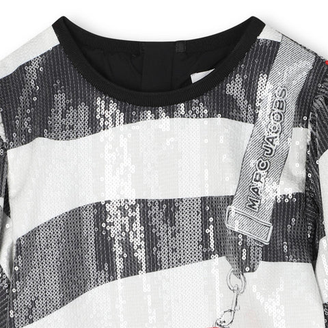 Marc Jacobs Girls Zebra Sequin Dress