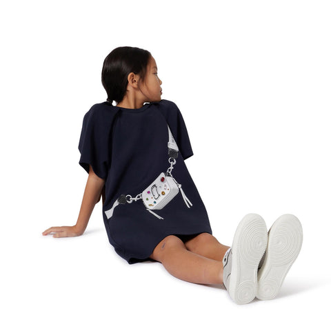 Marc Jacobs Girls Black Jewelled Bag Dress