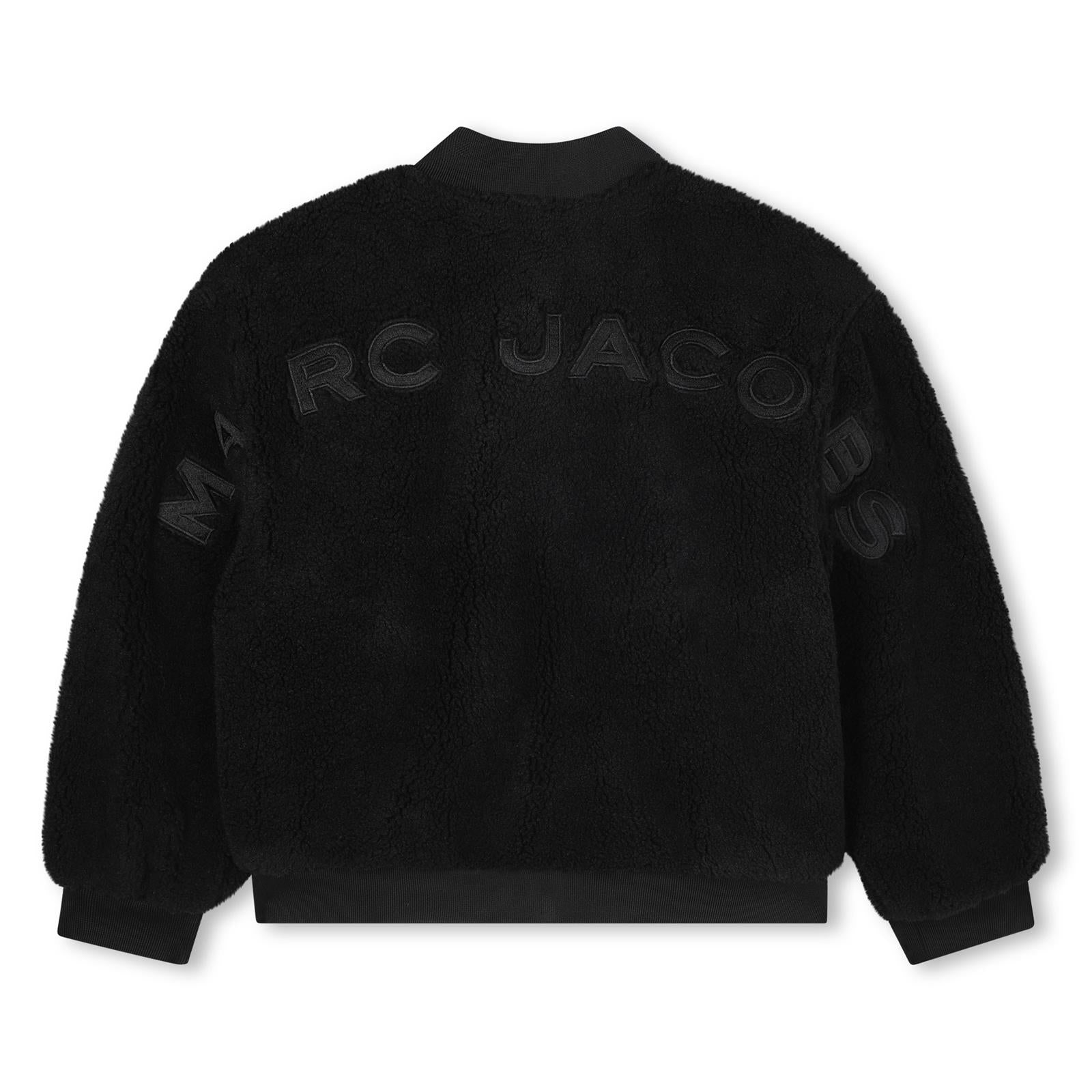 Marc Jacobs Boys Black Faux Shearling Bomber Jacket