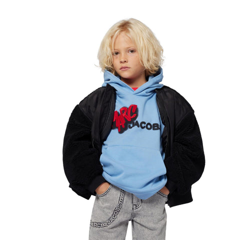 Marc Jacobs Boys Black Faux Shearling Bomber Jacket