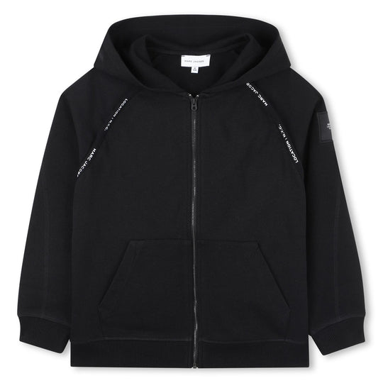 Boys Black Zip Up Hoody