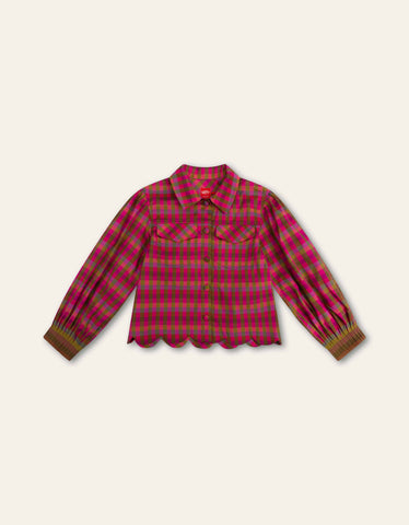Oilily Girls Green Moss Barony Blouse
