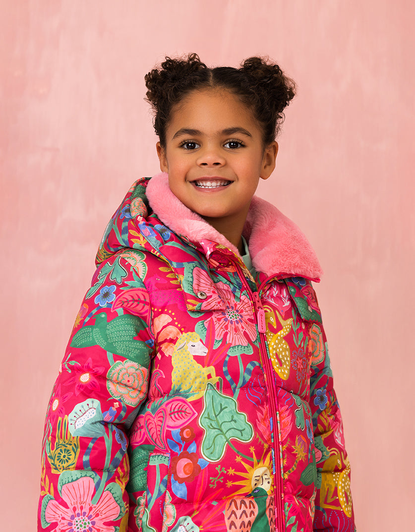 Oilily Girls Bright Rose Coorie Coat