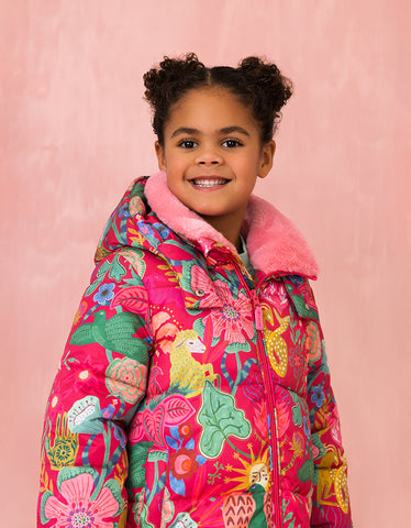 Oilily Girls Bright Rose Coorie Coat