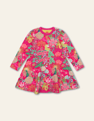 Oilily Girls Bright Rose Dasha Sweat Dress