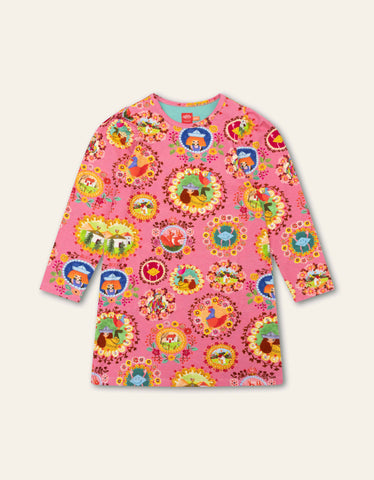 Oilily Girls Chateau Rose Damsel Jersey Dress