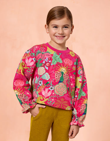 Oilily Girls Bright Rose Hoossel Sweater