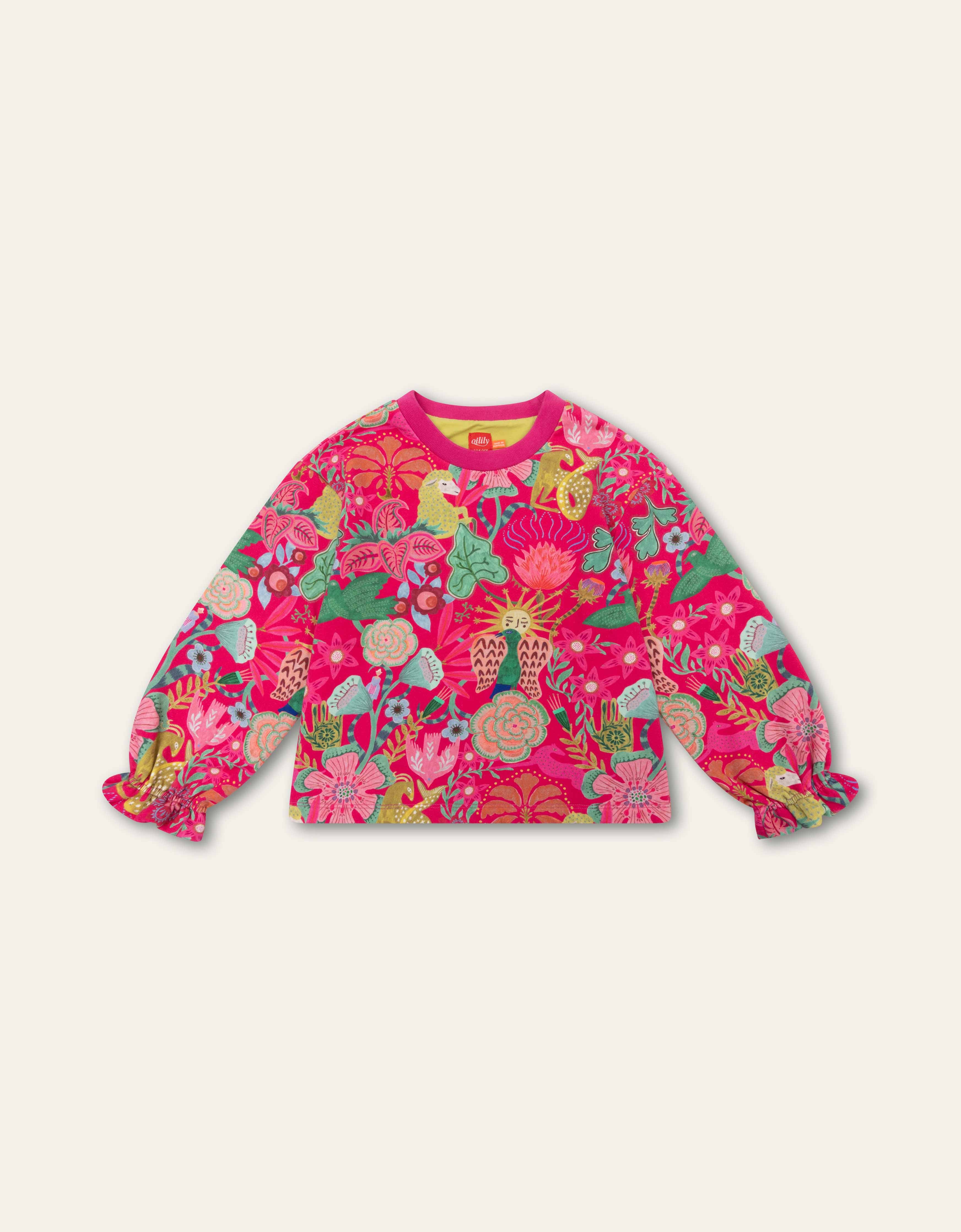 Oilily Girls Bright Rose Hoossel Sweater