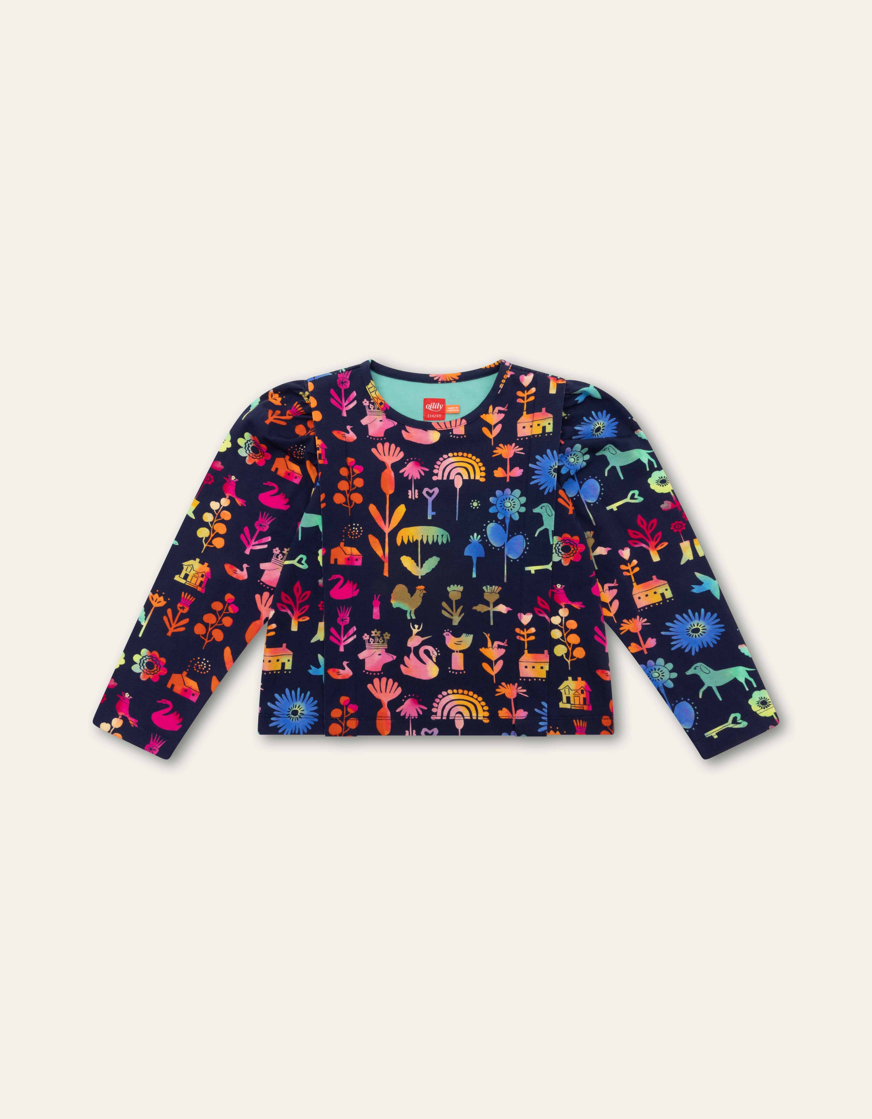 Oilily Girls Patriot Blue Team L.Sl. T-Shirt