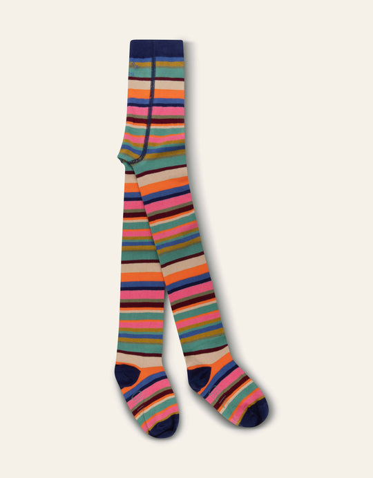 Girls Patriot Blue Stripe Tights