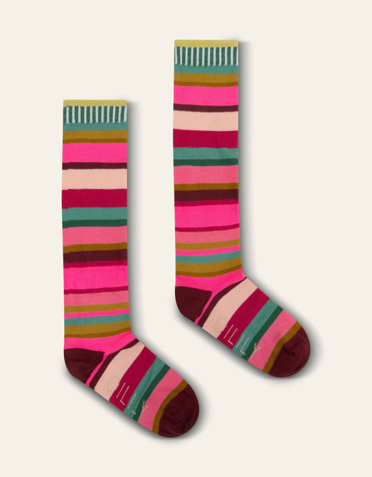 Girls Bright Rose Mirlo Knee Socks