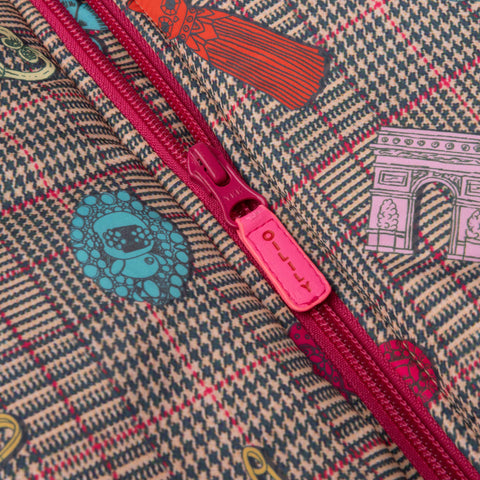 Girls Brown Checked Chalet Coat