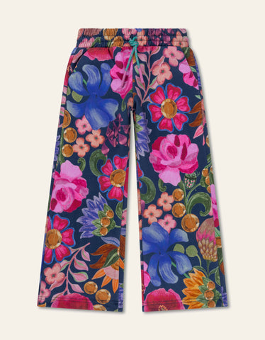 Girls Blue Floral Hourra Trouser Set