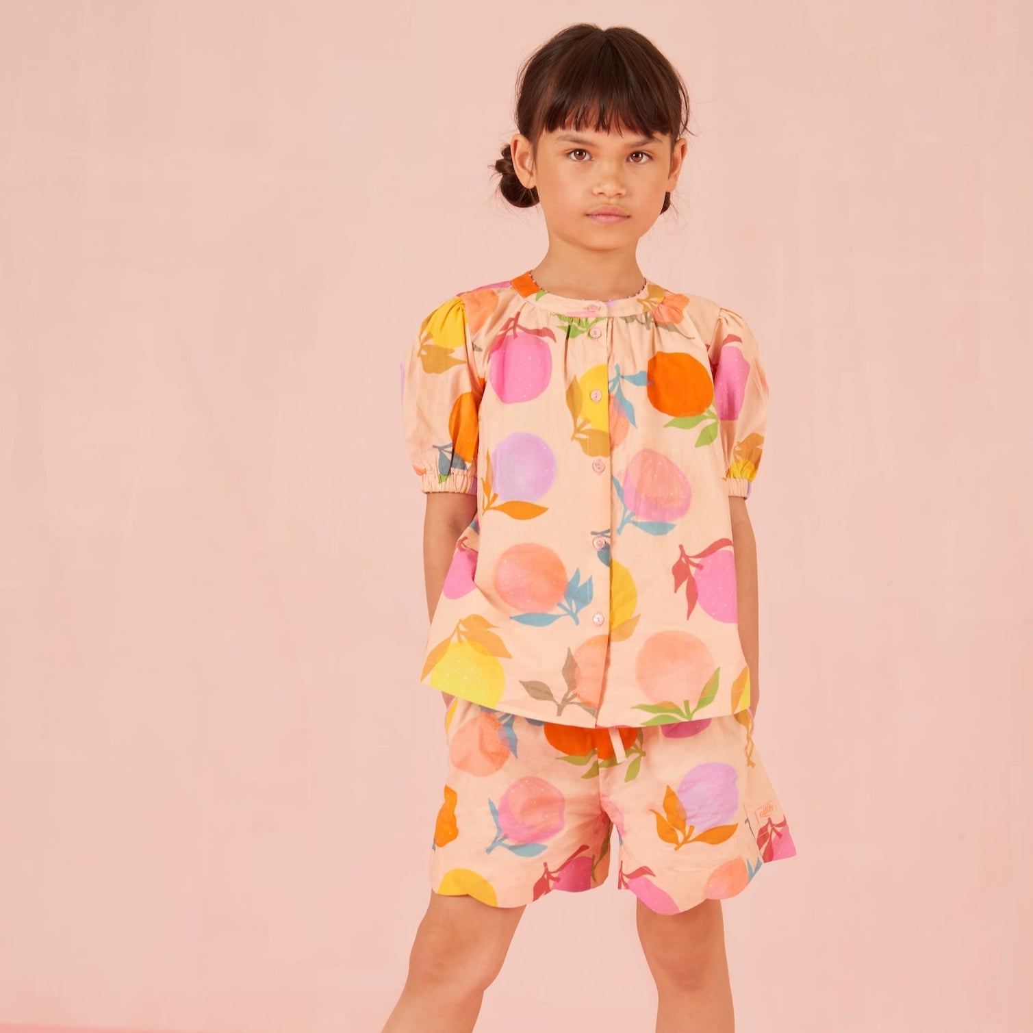 Oilily Girls Peach Beso Short Set