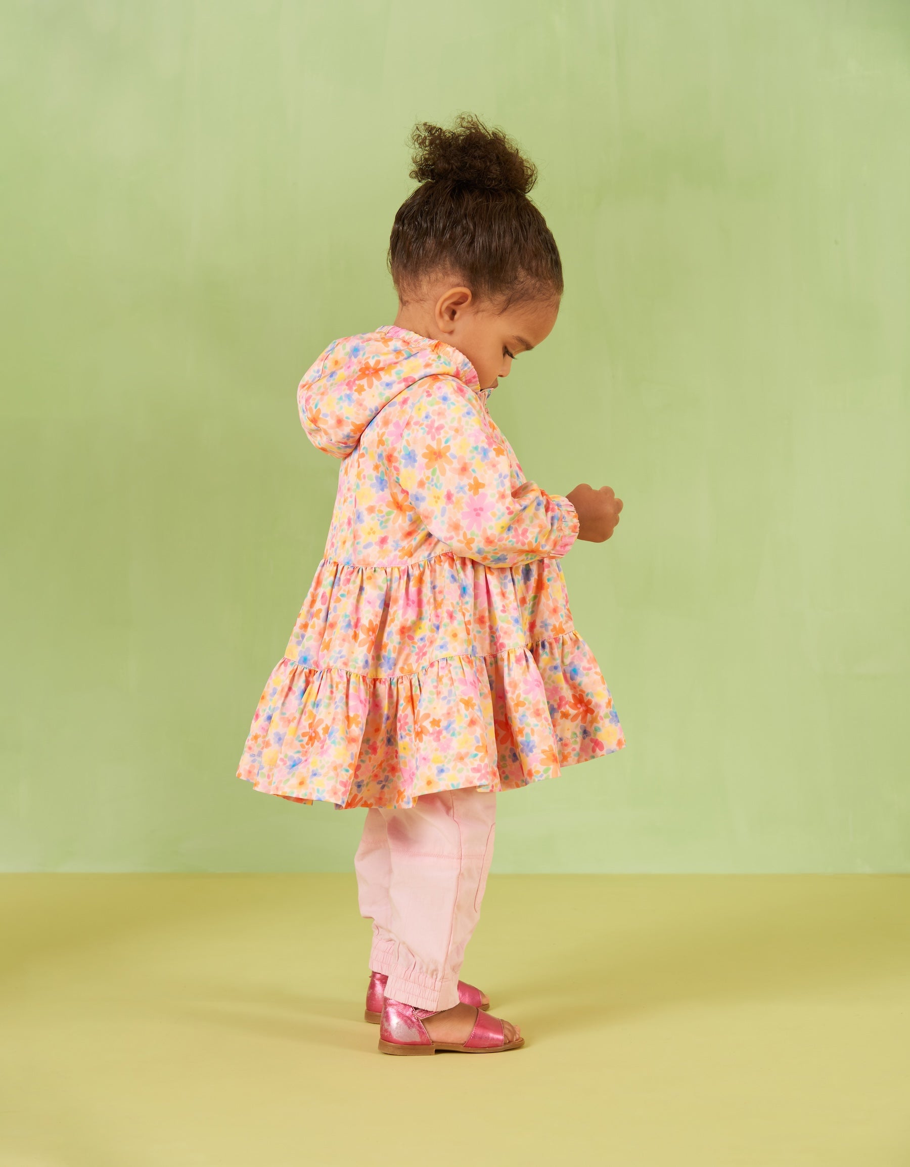 Oilily Girls Pink Cotton Coat