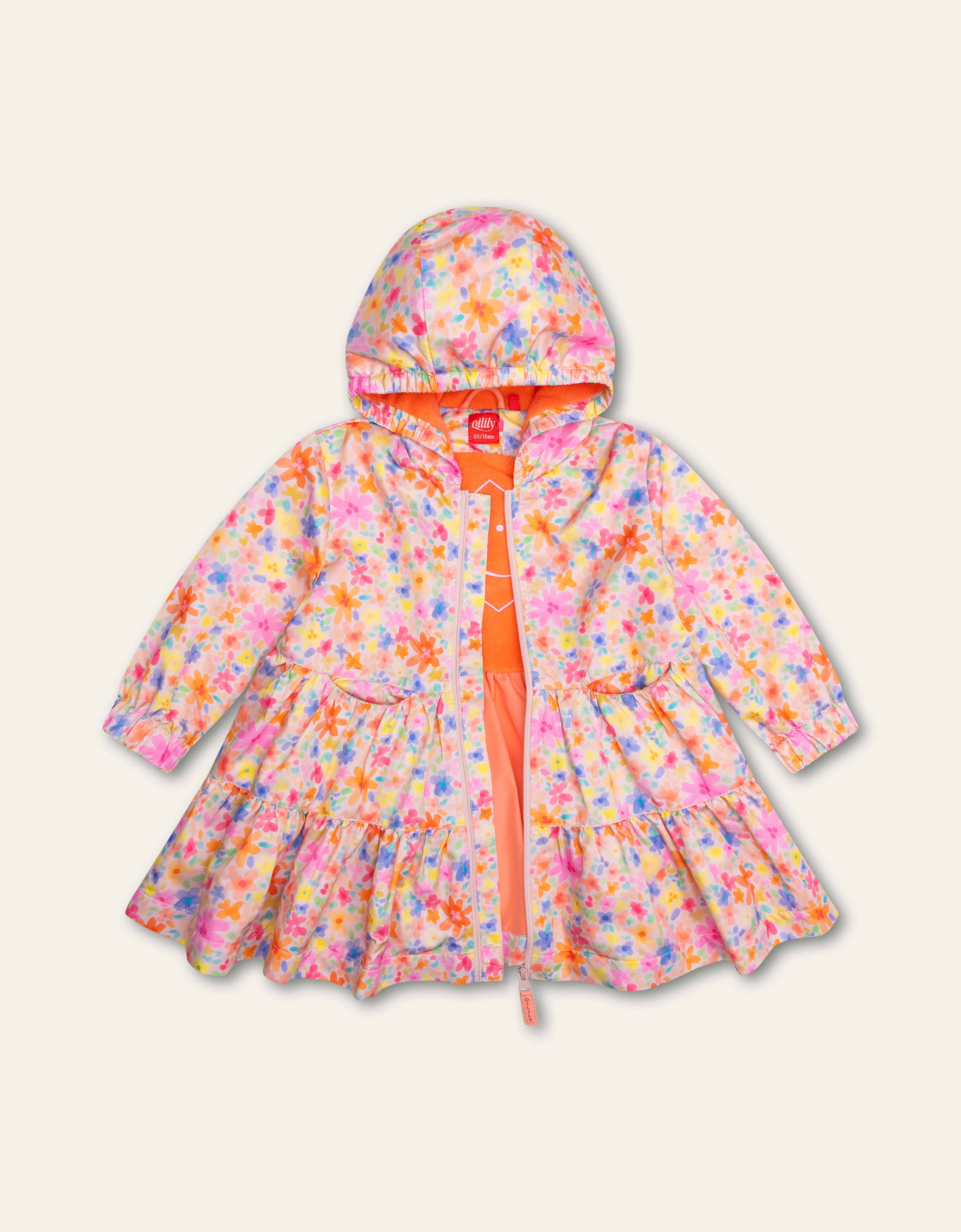 Oilily Girls Pink Cotton Coat