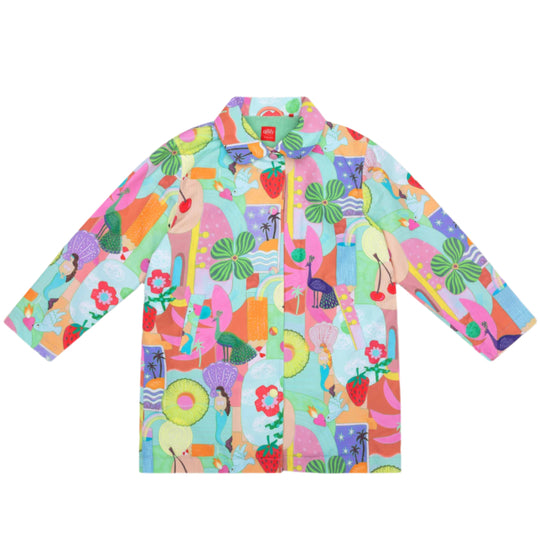 Girls Colourful Cherries Coat