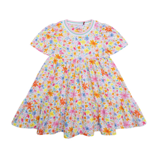 Girls White Doozle Jersey Dress