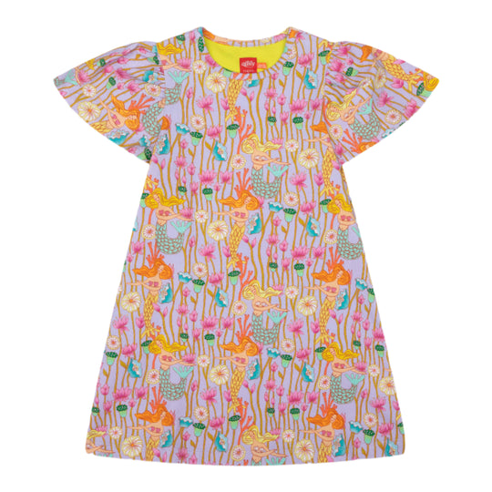 Girls Lilac Dive Jersey Dress