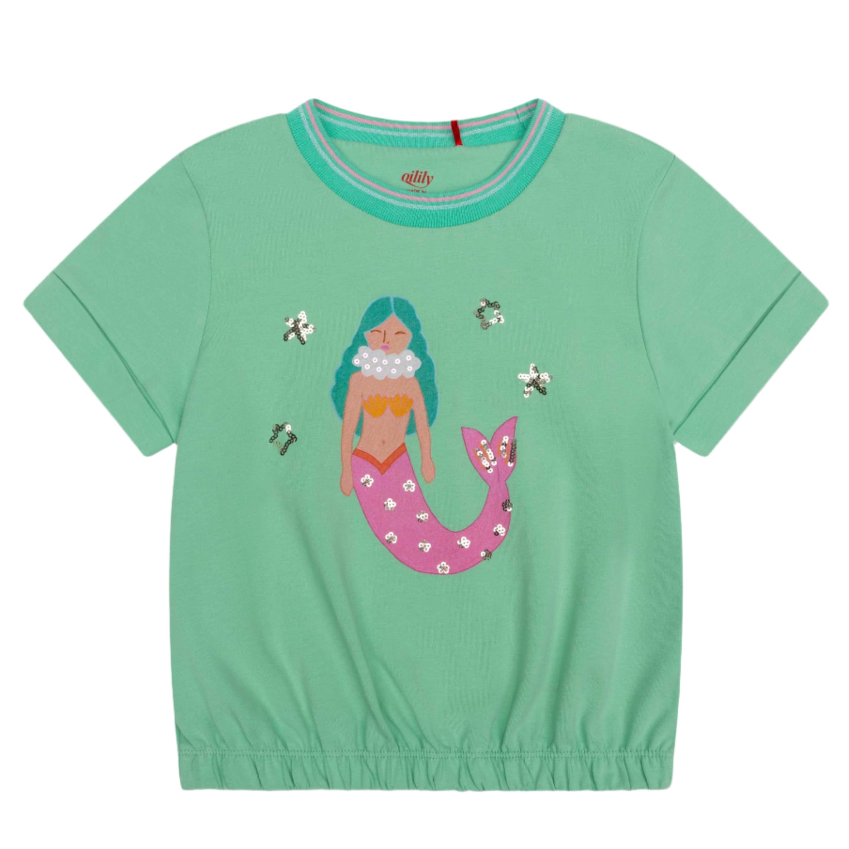 Oilily Girls Green Mermaid T-Shirt