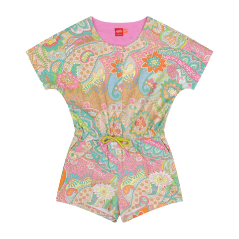 Oilily Girls Pink Paisley Playsuit