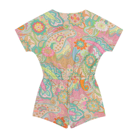 Oilily Girls Pink Paisley Playsuit