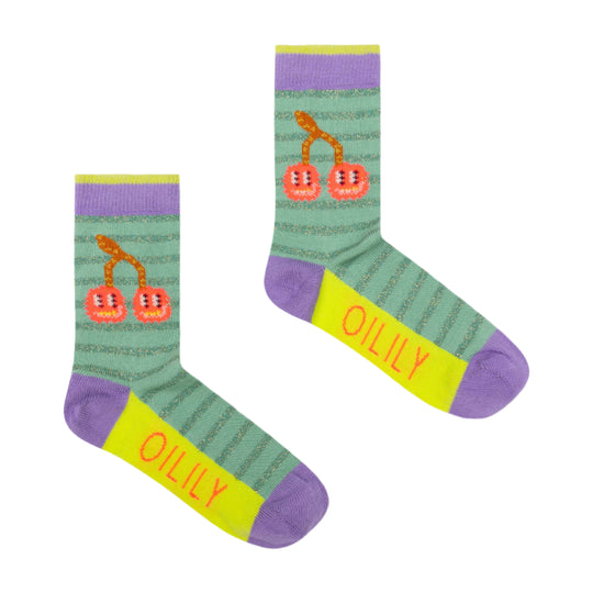 Girls Colourful Cherry Socks
