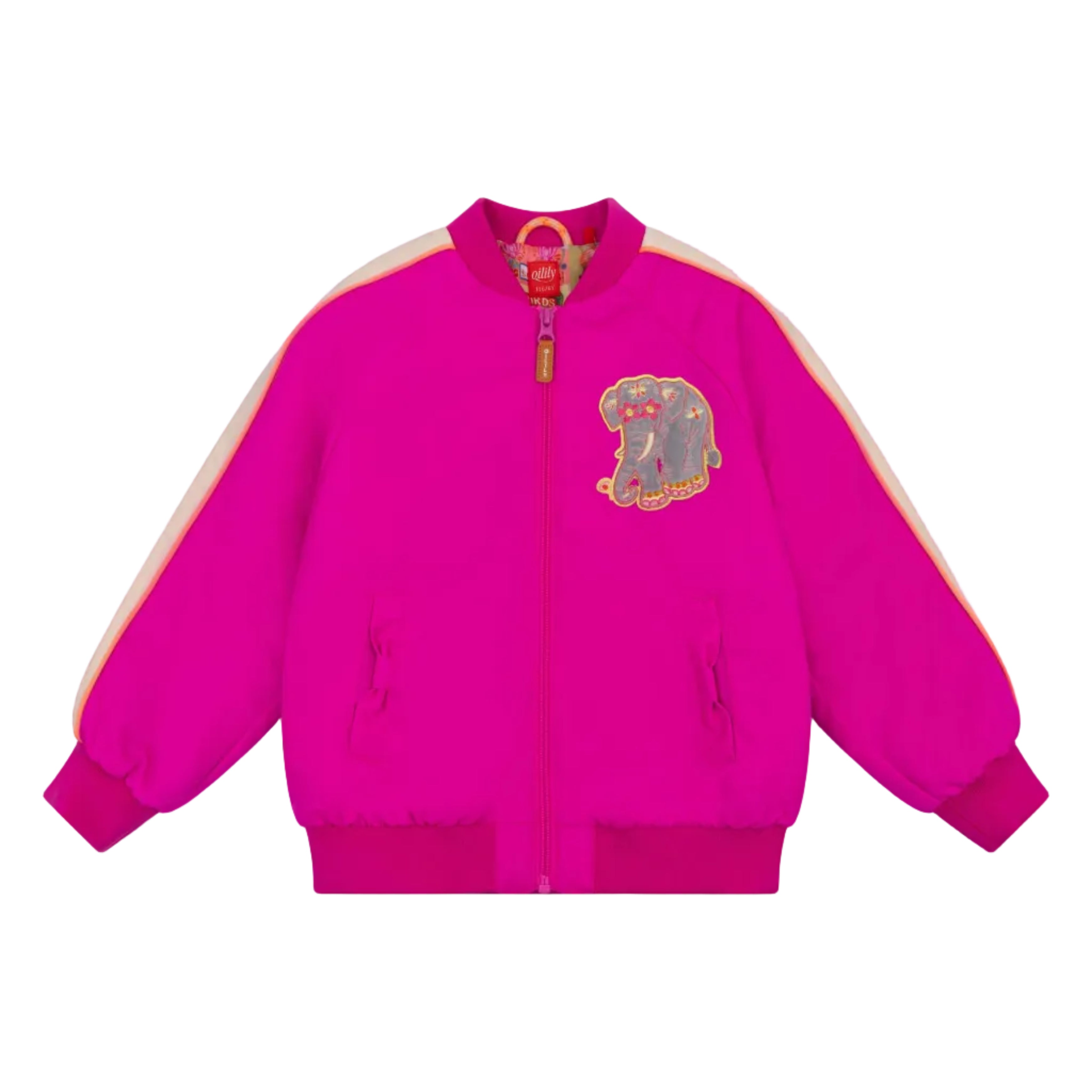 Oilily Girls Vibrant Pink Bomber Jacket