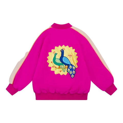 Oilily Girls Vibrant Pink Bomber Jacket