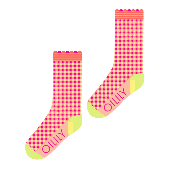 Girls Pink Glo Socks