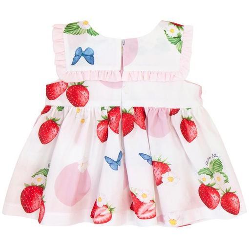 Balloon Chic Baby Girls Strawberry Bloomer Set