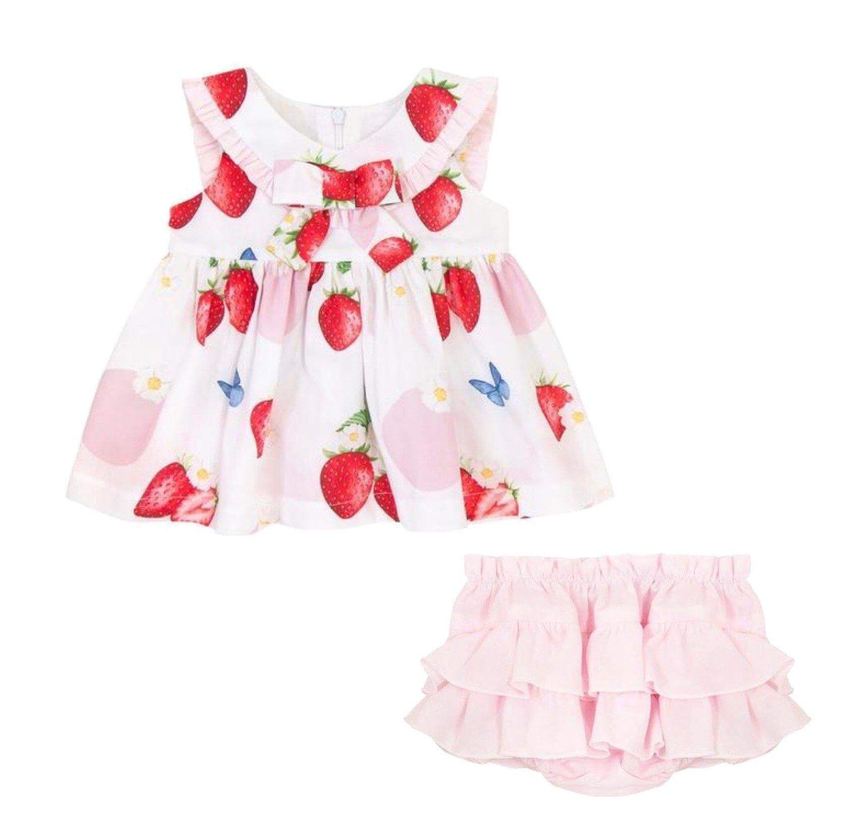 Balloon Chic Baby Girls Strawberry Bloomer Set