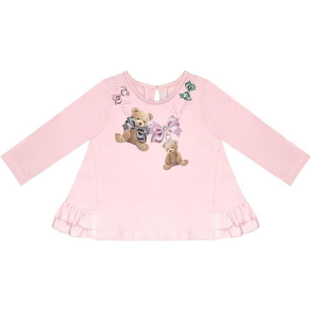 Balloon Chic Girls Pink Teddy Bear Tunic