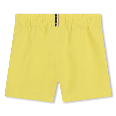 BOSS Baby Boys Yellow Logo Swim Shorts