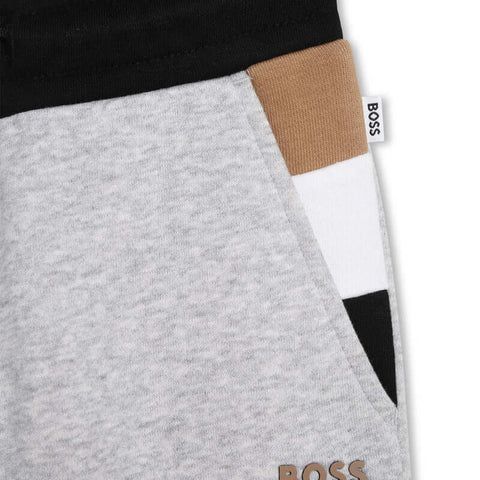 BOSS Boys Grey Jogging Bottoms