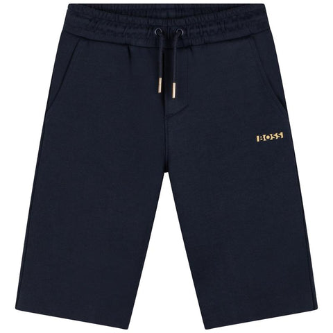 BOSS Boys Navy Bermuda Shorts