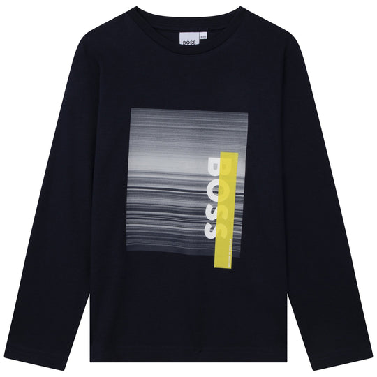 Boys Navy Long Sleeve T-Shirt
