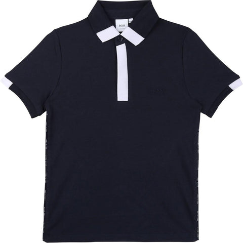 BOSS Boys Navy Polo Shirt