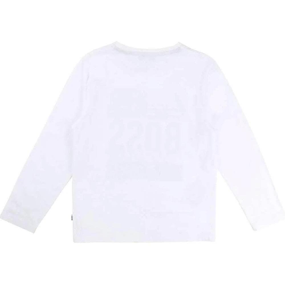 BOSS Boys White Long Sleeve T-shirt