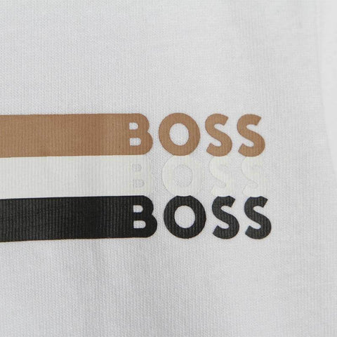 BOSS Boys White Short Sleeve T-shirt