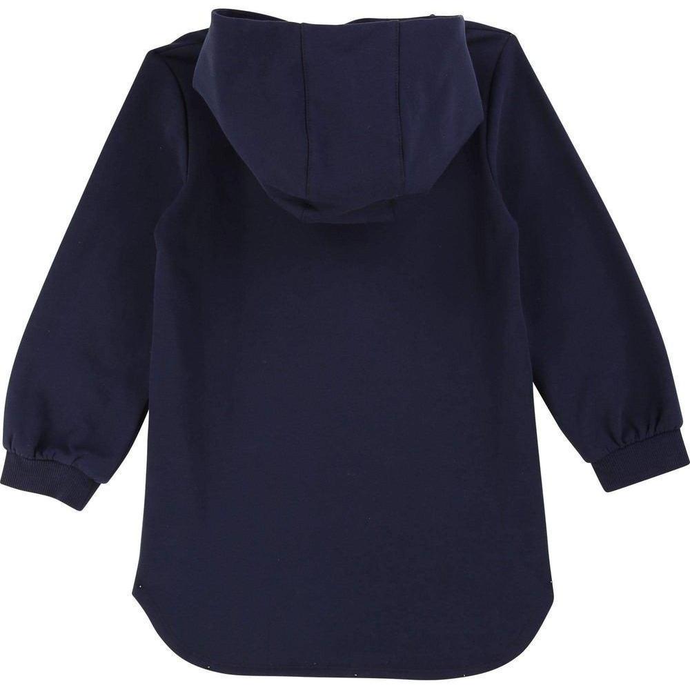 Carrement Beau Girls Navy Hooded Dress