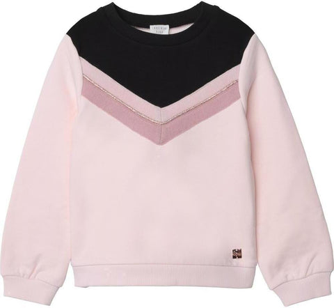 Carrement Beau Girls Pink & Black Sweatshirt