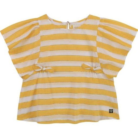 Carrement Beau Girls Yellow Stripe Blouse