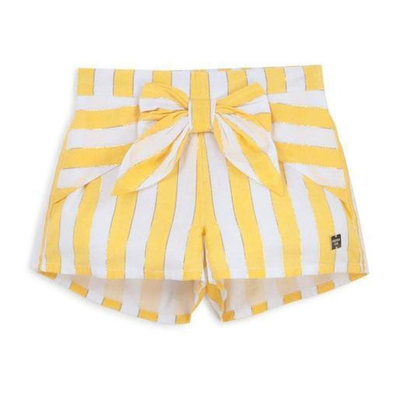 Carrement Beau Girls Yellow Stripe Shorts