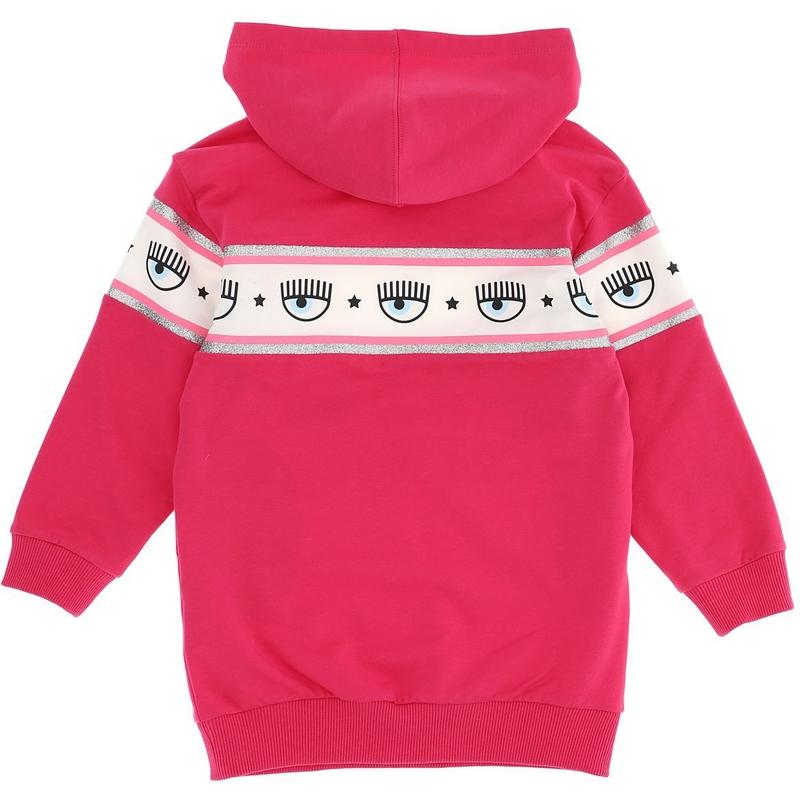 Chiara Ferragni Kids Girls Fuchsia Eyes Dress