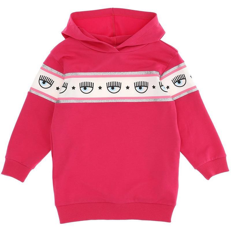 Chiara Ferragni Kids Girls Fuchsia Eyes Dress