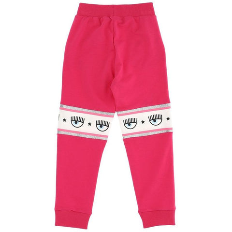 Chiara Ferragni Kids Girls Fuchsia Eyes Joggers